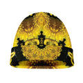 Yellow Flower Kaleidoscope Print Beanie
