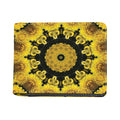Yellow Flower Kaleidoscope Print Bifold Wallet