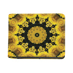 Yellow Flower Kaleidoscope Print Bifold Wallet