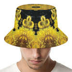 Yellow Flower Kaleidoscope Print Bucket Hat