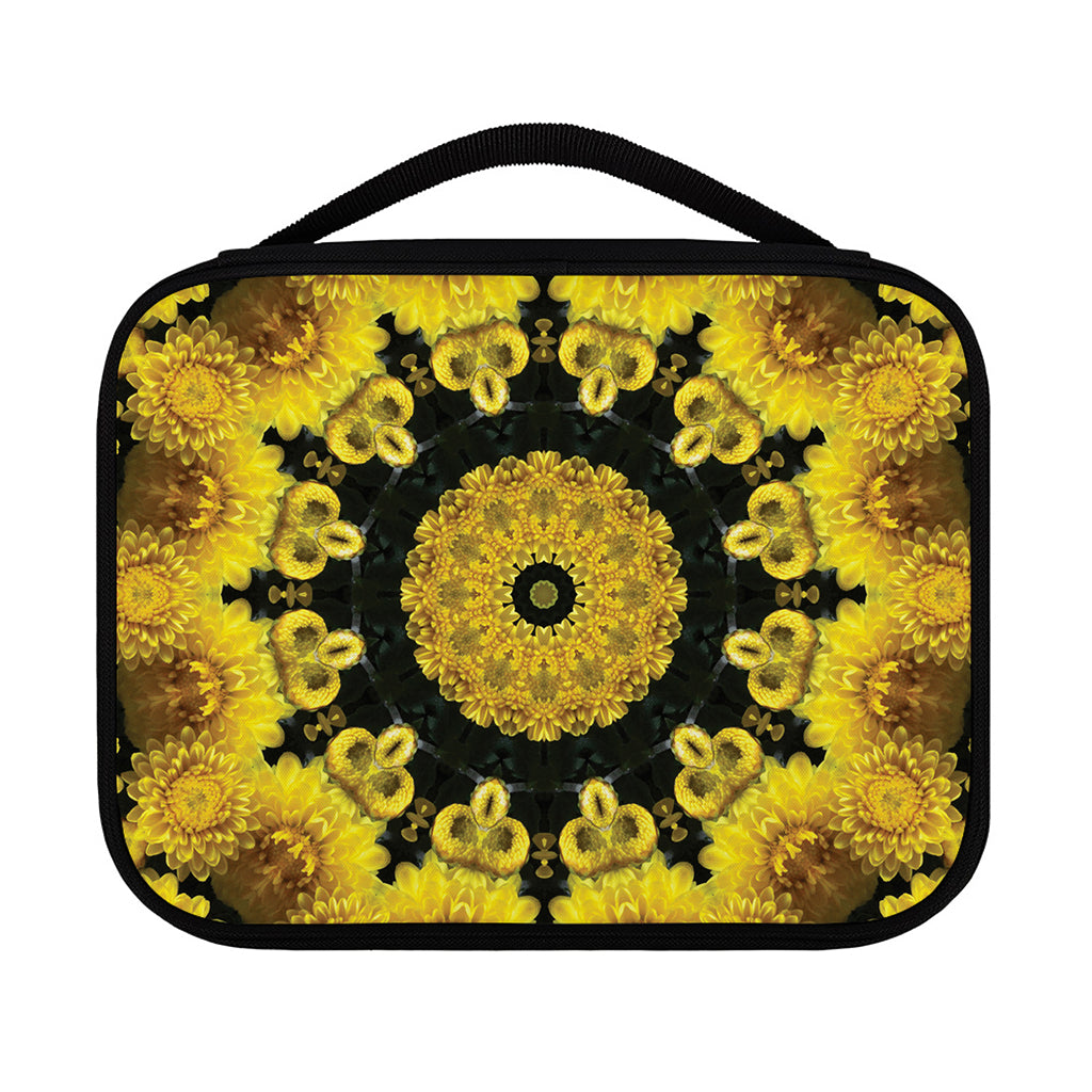 Yellow Flower Kaleidoscope Print Classic Bible Case