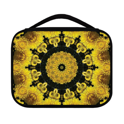 Yellow Flower Kaleidoscope Print Classic Bible Case