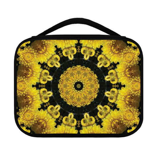 Yellow Flower Kaleidoscope Print Classic Bible Case