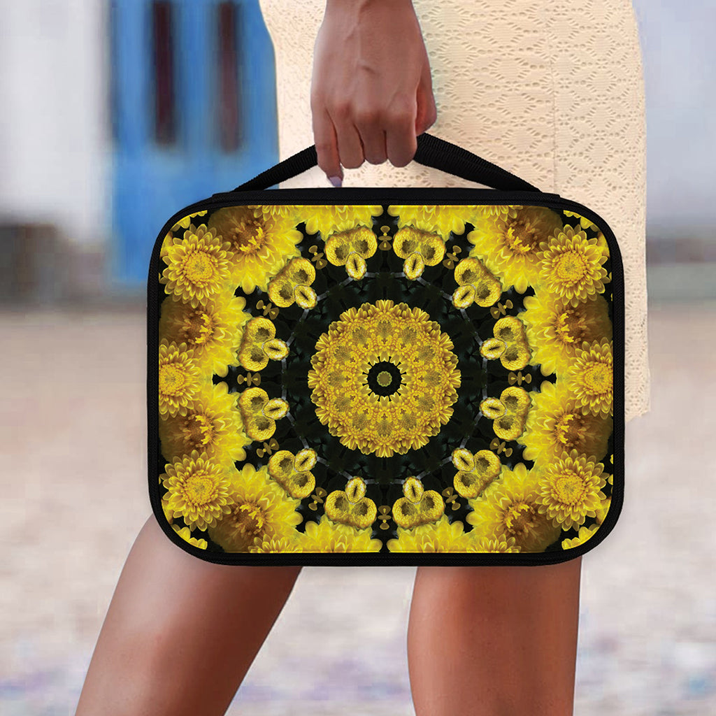 Yellow Flower Kaleidoscope Print Classic Bible Case