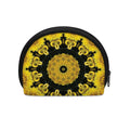 Yellow Flower Kaleidoscope Print Coin Purse