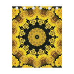 Yellow Flower Kaleidoscope Print Curtain