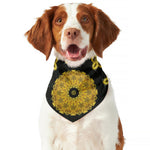 Yellow Flower Kaleidoscope Print Dog Bandana