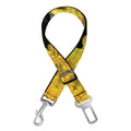 Yellow Flower Kaleidoscope Print Dog Seat Belt
