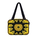 Yellow Flower Kaleidoscope Print Double Strap Bible Bag