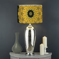Yellow Flower Kaleidoscope Print Drum Lamp Shade