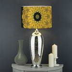 Yellow Flower Kaleidoscope Print Drum Lamp Shade