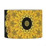 Yellow Flower Kaleidoscope Print Drum Lamp Shade