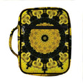 Yellow Flower Kaleidoscope Print Front Pocket Bible Bag