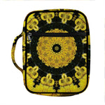 Yellow Flower Kaleidoscope Print Front Pocket Bible Bag