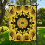 Yellow Flower Kaleidoscope Print Garden Flag