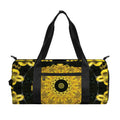 Yellow Flower Kaleidoscope Print Gym Bag