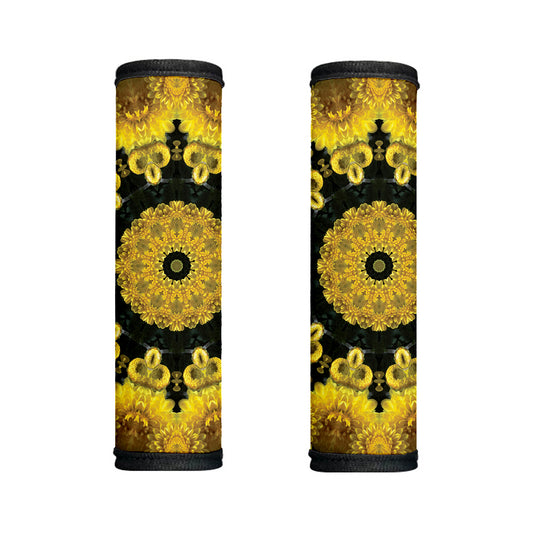 Yellow Flower Kaleidoscope Print Handle Covers