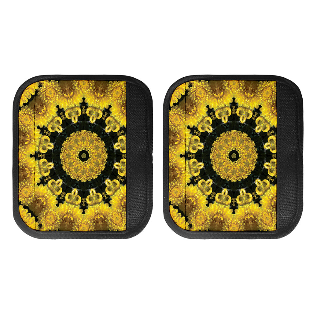 Yellow Flower Kaleidoscope Print Handle Covers