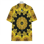 Yellow Flower Kaleidoscope Print Hawaiian Shirt