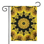 Yellow Flower Kaleidoscope Print House Flag