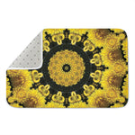 Yellow Flower Kaleidoscope Print Indoor Door Mat