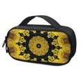 Yellow Flower Kaleidoscope Print Portable Cooler Travel Case