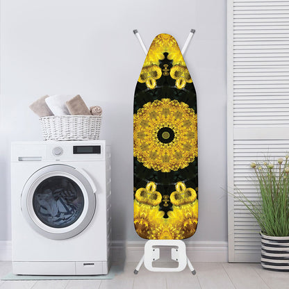 Yellow Flower Kaleidoscope Print Ironing Board Cover