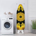 Yellow Flower Kaleidoscope Print Ironing Board Cover