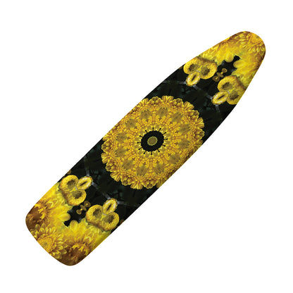 Yellow Flower Kaleidoscope Print Ironing Board Cover