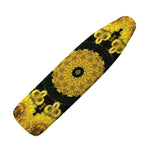 Yellow Flower Kaleidoscope Print Ironing Board Cover