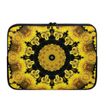Yellow Flower Kaleidoscope Print Laptop Sleeve