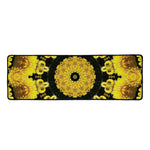 Yellow Flower Kaleidoscope Print Long Kitchen Mat