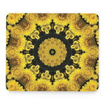 Yellow Flower Kaleidoscope Print Mouse Pad
