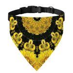 Yellow Flower Kaleidoscope Print Over The Collar Dog Bandana