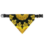Yellow Flower Kaleidoscope Print Over The Collar Dog Bandana