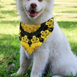 Yellow Flower Kaleidoscope Print Over The Collar Dog Bandana