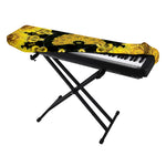 Yellow Flower Kaleidoscope Print Piano Keyboard Cover