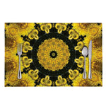 Yellow Flower Kaleidoscope Print Placemat