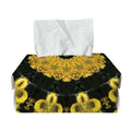 Yellow Flower Kaleidoscope Print Rectangle Tissue Box Cover