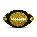 Yellow Flower Kaleidoscope Print Rugby Ball