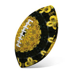 Yellow Flower Kaleidoscope Print Rugby Ball