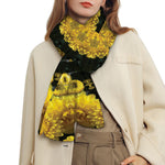 Yellow Flower Kaleidoscope Print Scarf