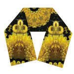 Yellow Flower Kaleidoscope Print Scarf