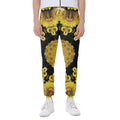 Yellow Flower Kaleidoscope Print Joggers