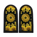 Yellow Flower Kaleidoscope Print Skillet Handle Cover