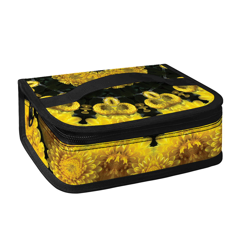 Yellow Flower Kaleidoscope Print Small Lunch Bag