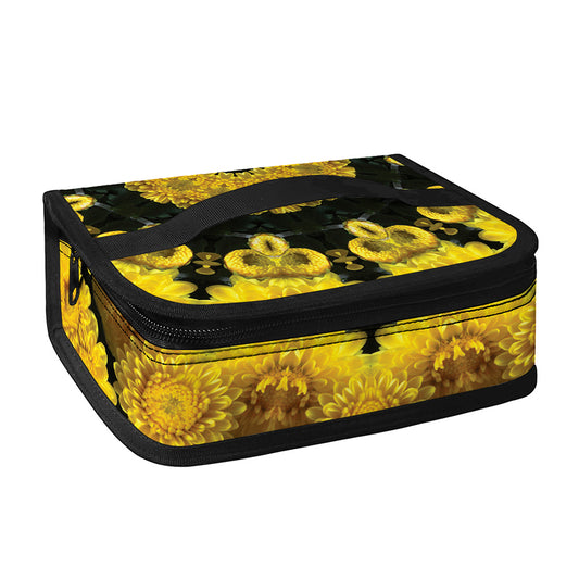 Yellow Flower Kaleidoscope Print Small Lunch Bag