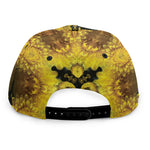 Yellow Flower Kaleidoscope Print Snapback Cap