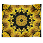 Yellow Flower Kaleidoscope Print Tapestry