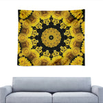 Yellow Flower Kaleidoscope Print Tapestry